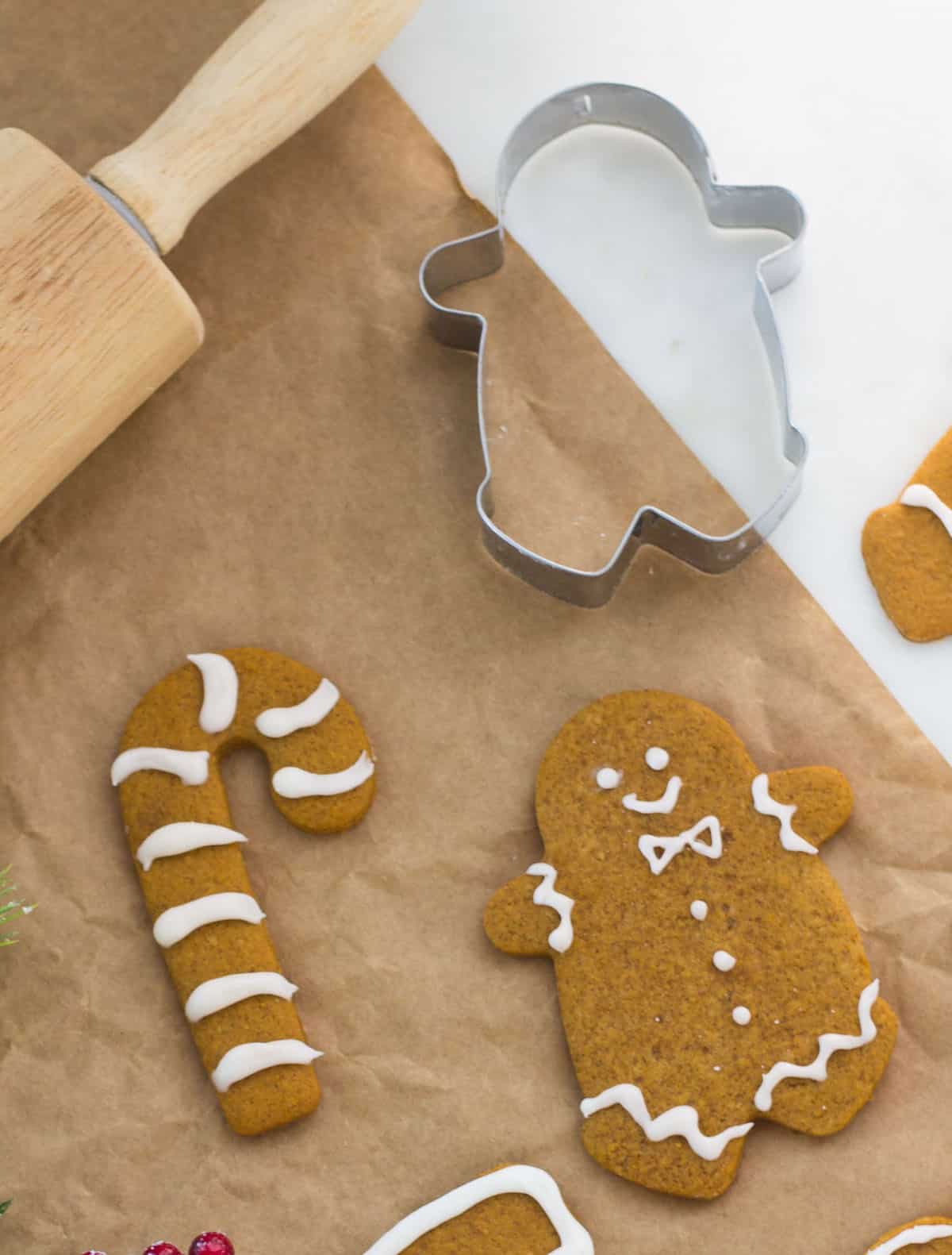 Gingerbread cookies that are perfectly spiced, chewy, and fuss-free! Recipe via MonPetitFour.com