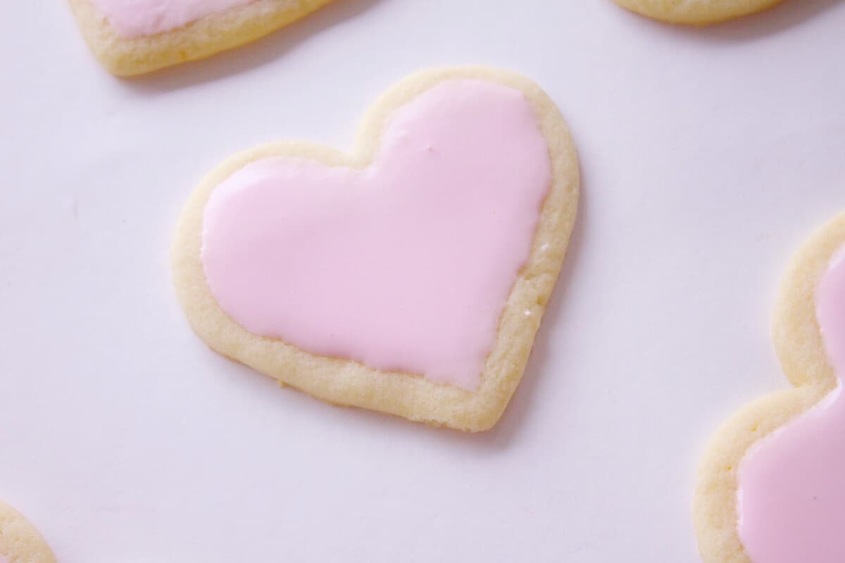 a forma di cuore biscotti di zucchero