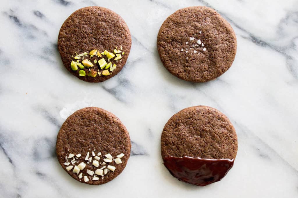 chocolate sable cookies