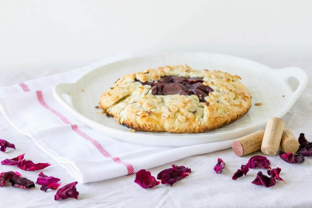 red wine apple pear galette