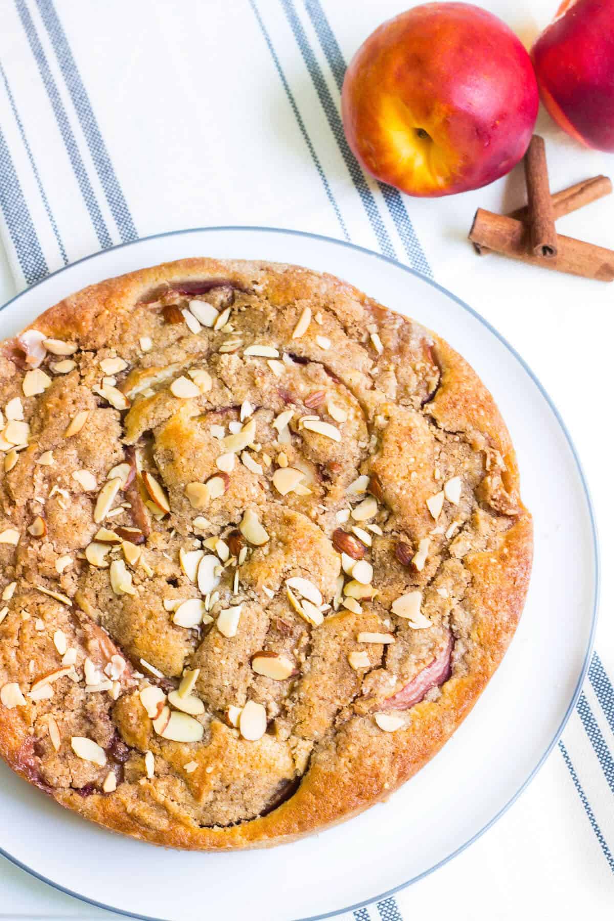nectarine crumb cake