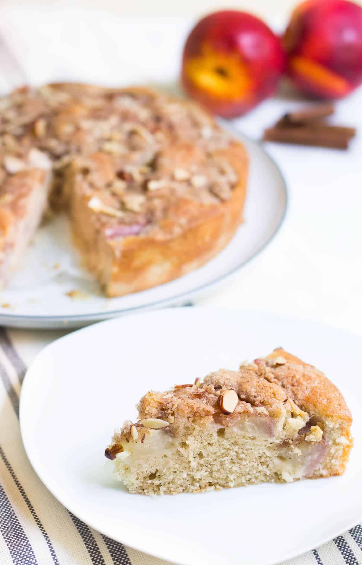 nectarine crumb cake