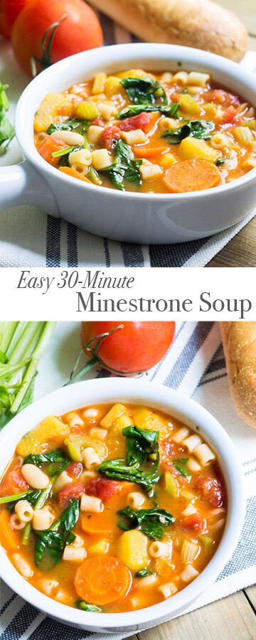 Minestrone Soup: a 30-minute fall/winter meal. Recipe via MonPetitFour.com