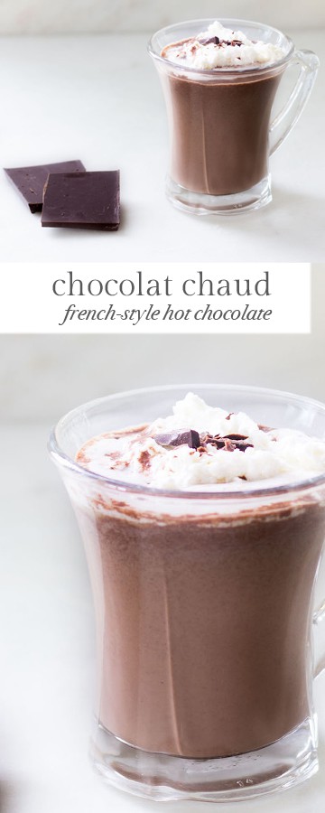 Rich and luxurious hot chocolate done the French way! Recipe via MonPetitFour.com