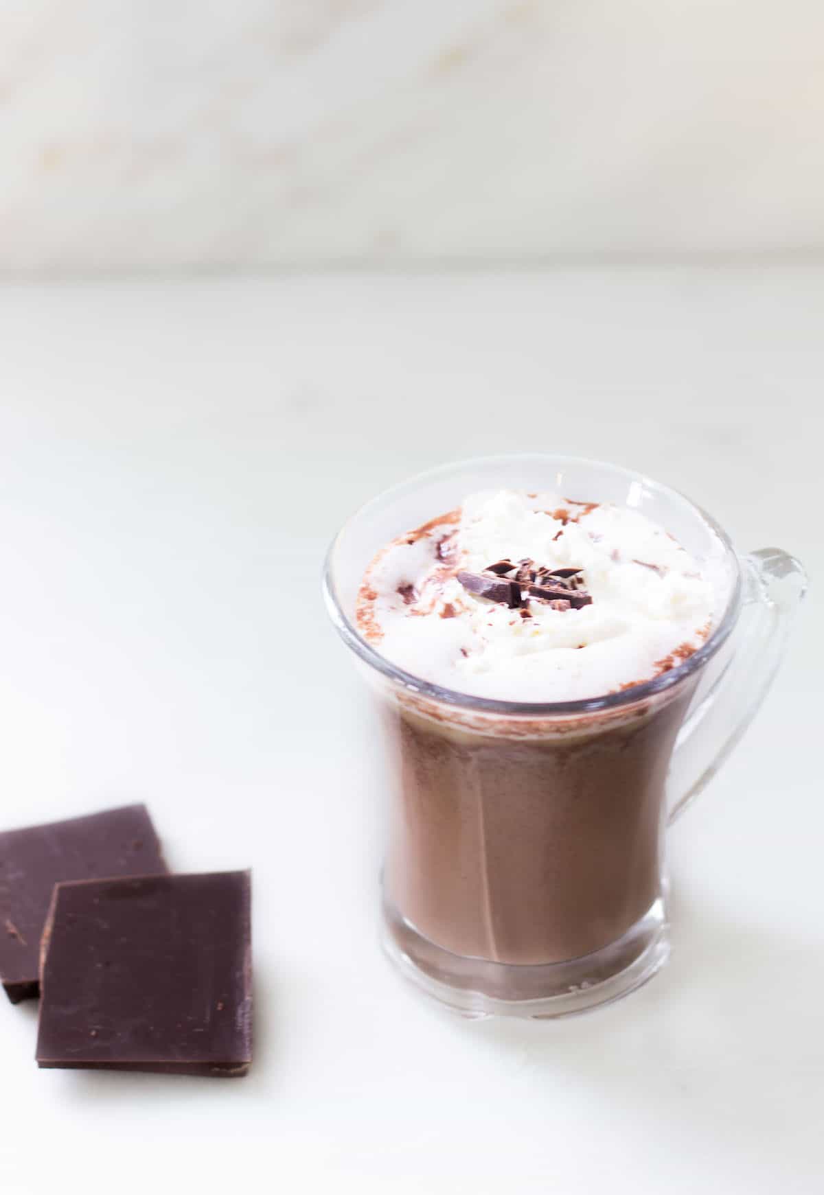 Rich and luxurious hot chocolate done the French way! Recipe via MonPetitFour.com