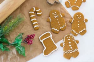 Gingerbread cookies that are perfectly spiced, chewy, and fuss-free! Recipe via MonPetitFour.com