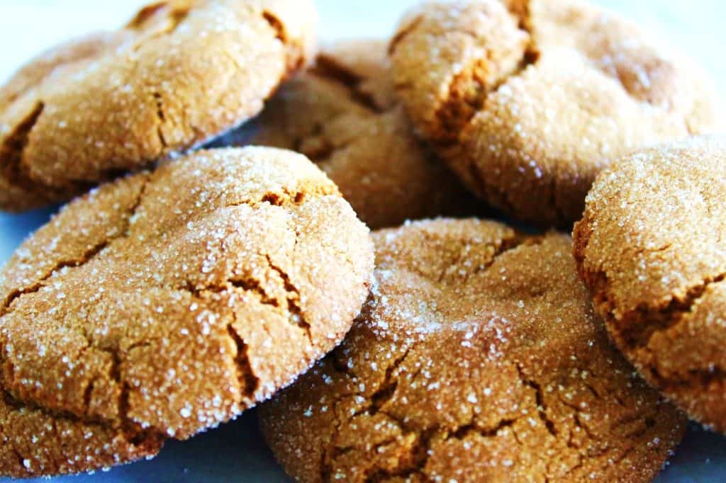soft molasses cookies rolled in sugar