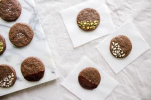 chocolate sable cookies
