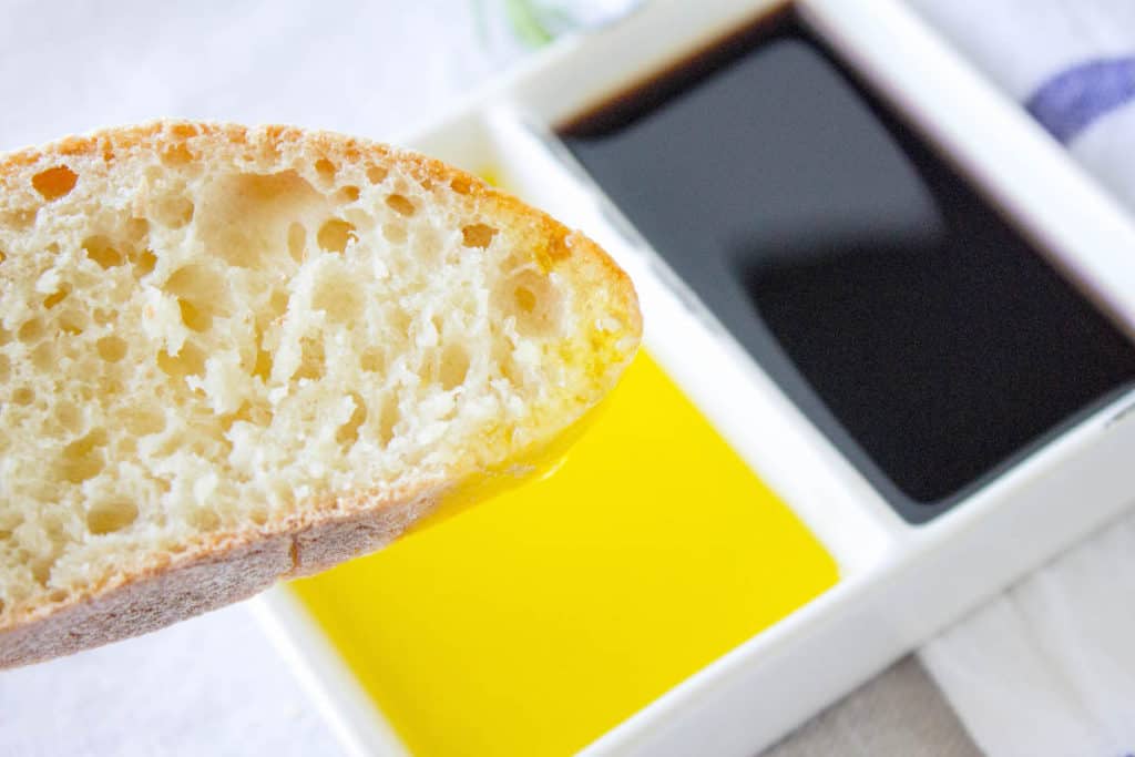 slice of no-knead bread