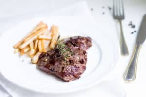 Steak Frites: A Parisian bistro favorite made right at home! Recipe via MonPetitFour.com