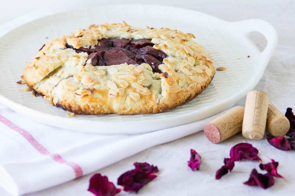 red wine apple pear galette