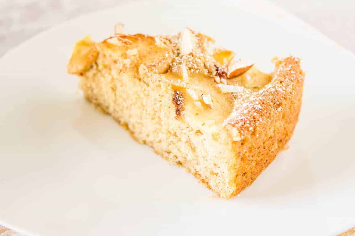 peach almond cake