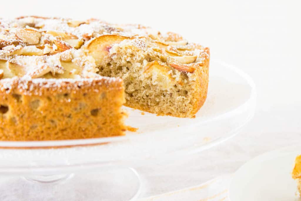 peach almond cake