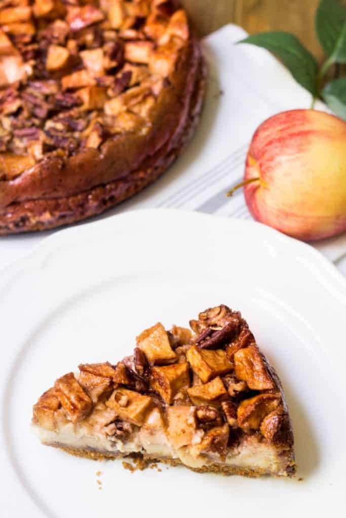 Apple Pecan Cheesecake slice