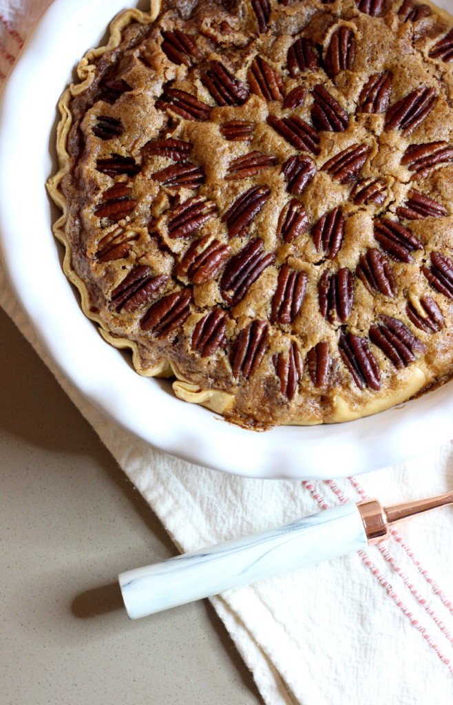 Pecan Pie Recipe overhead image