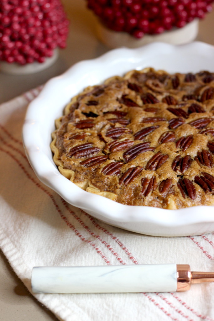 Pecan Pie Recipe in a pie dish