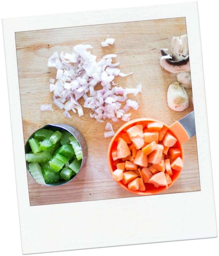 Chicken Fricassee: a one-pot chicken dinner made with mushrooms, tarragon, and a cream sauce. Easy weeknight dinner! Recipe via MonPetitFour.com