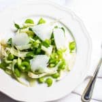 Fennel Salad: a light and refreshing mix made up of fennel, celery, pine nuts, and parmesan shavings. Recipe via MonPetitFour.com