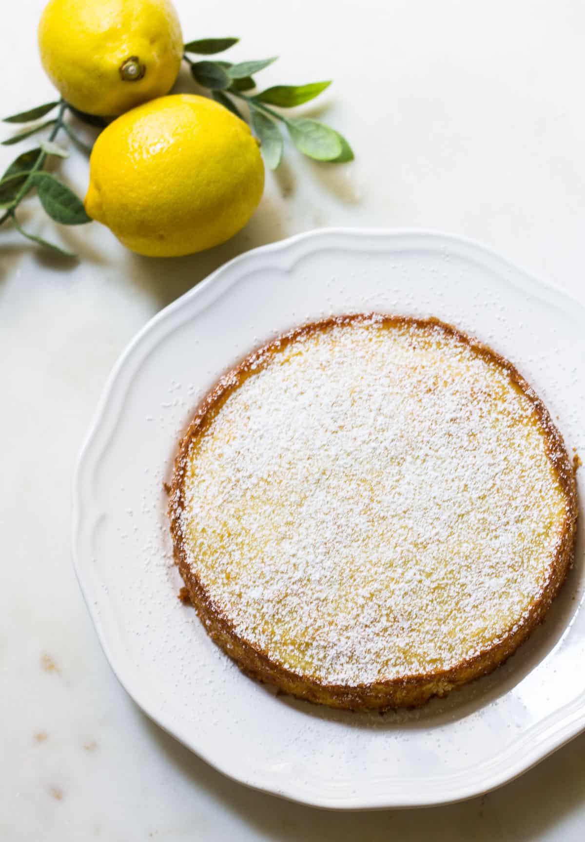 top of lemon cake image
