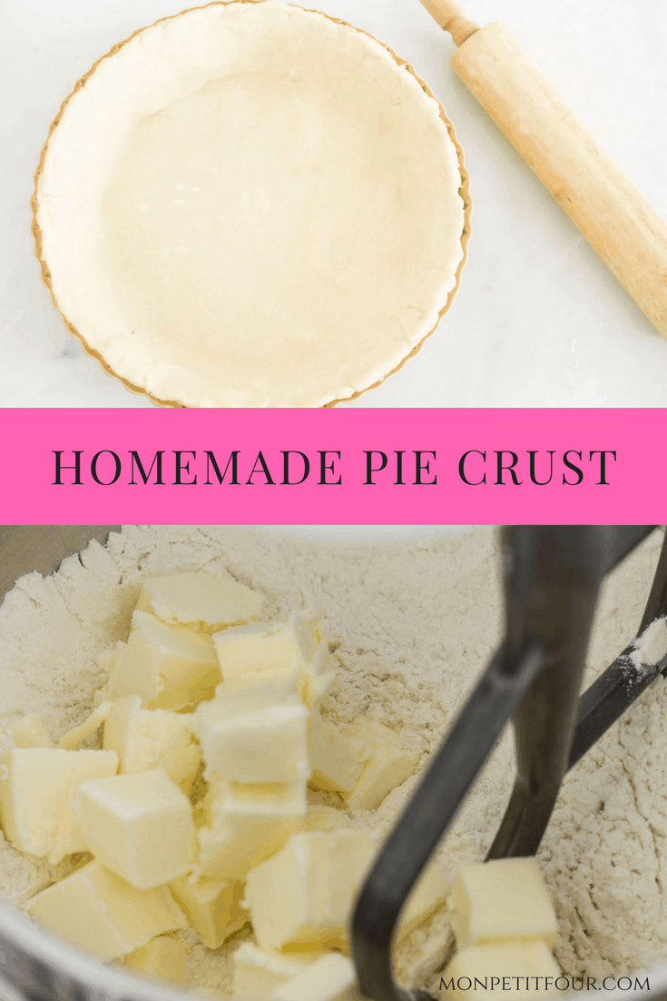 Homemade Pie Crust Recipe: a easy, go-to pie crust made with all butter. Recipe via MonPetitFour.com