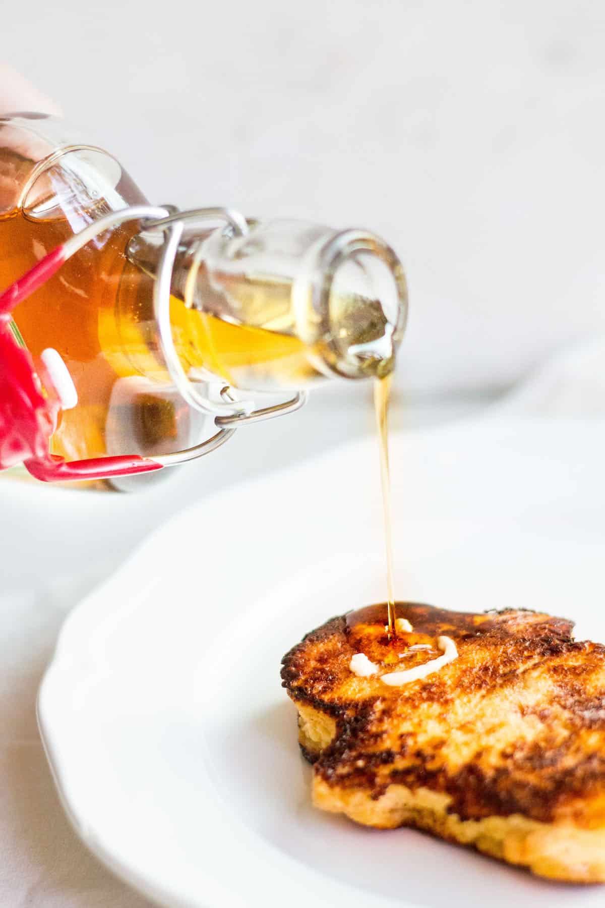 Holiday Pain Perdu: gingerbread men shaped french toast served with Butternut Mountain Farm maple syrup. Recipe via MonPetitFour.com [ad]
