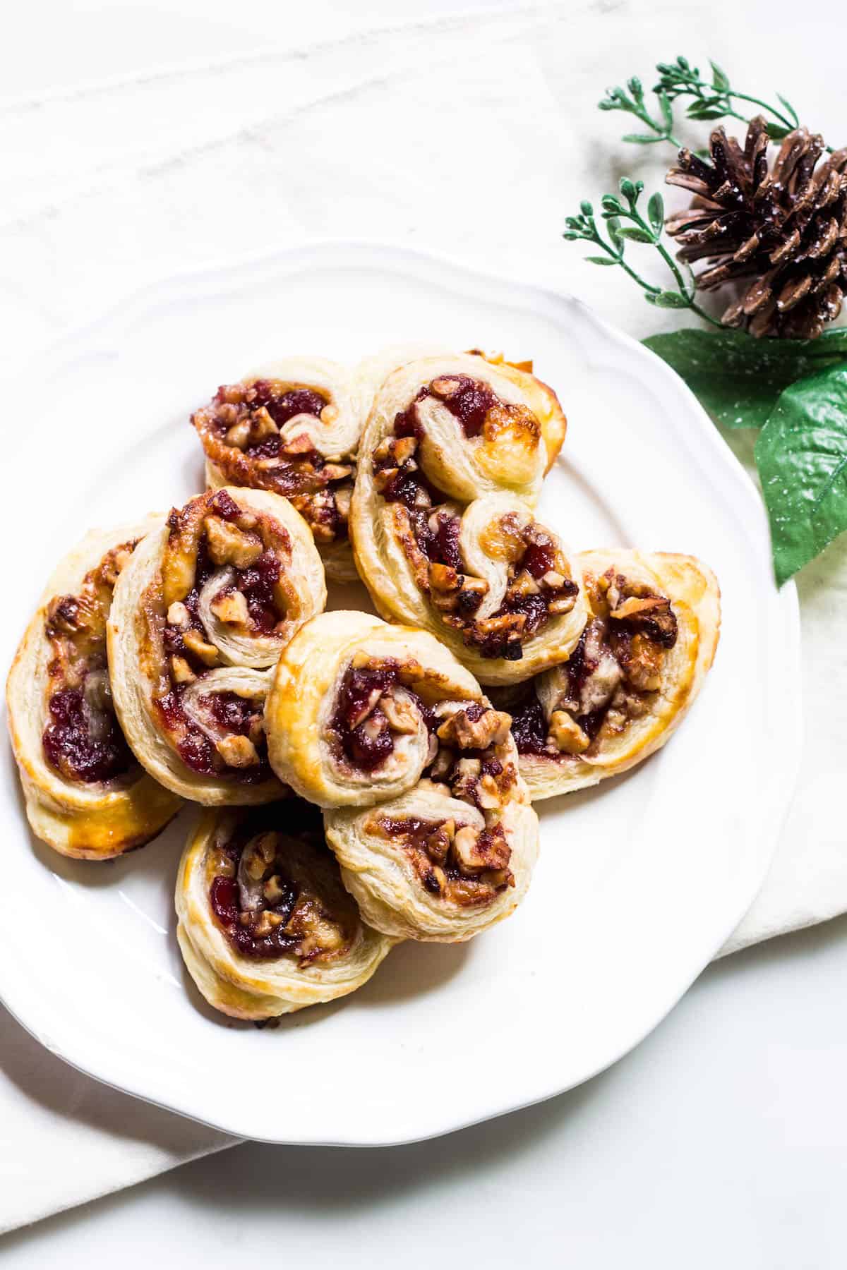 Brie and Cranberry Palmiers