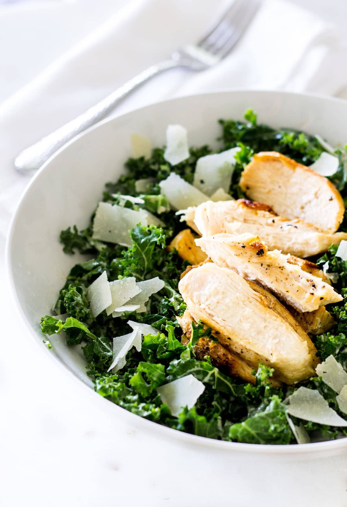 Kale Caesar Salad portrait shot