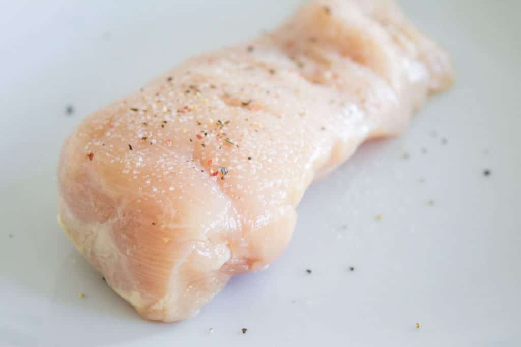 Kale Caesar Salad with chicken