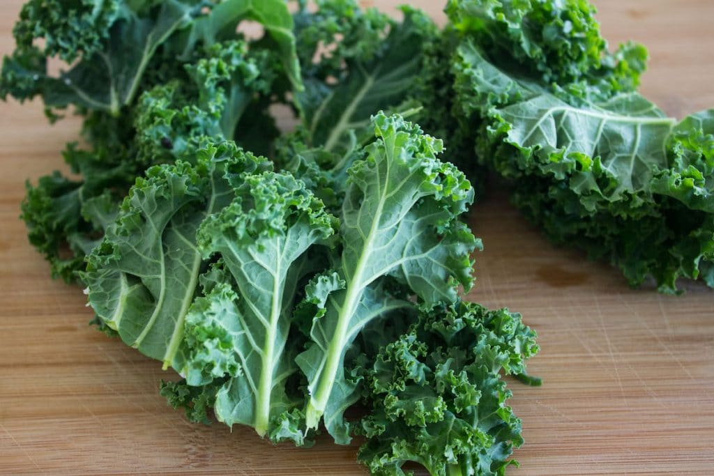 Kale Caesar Salad kale leaves