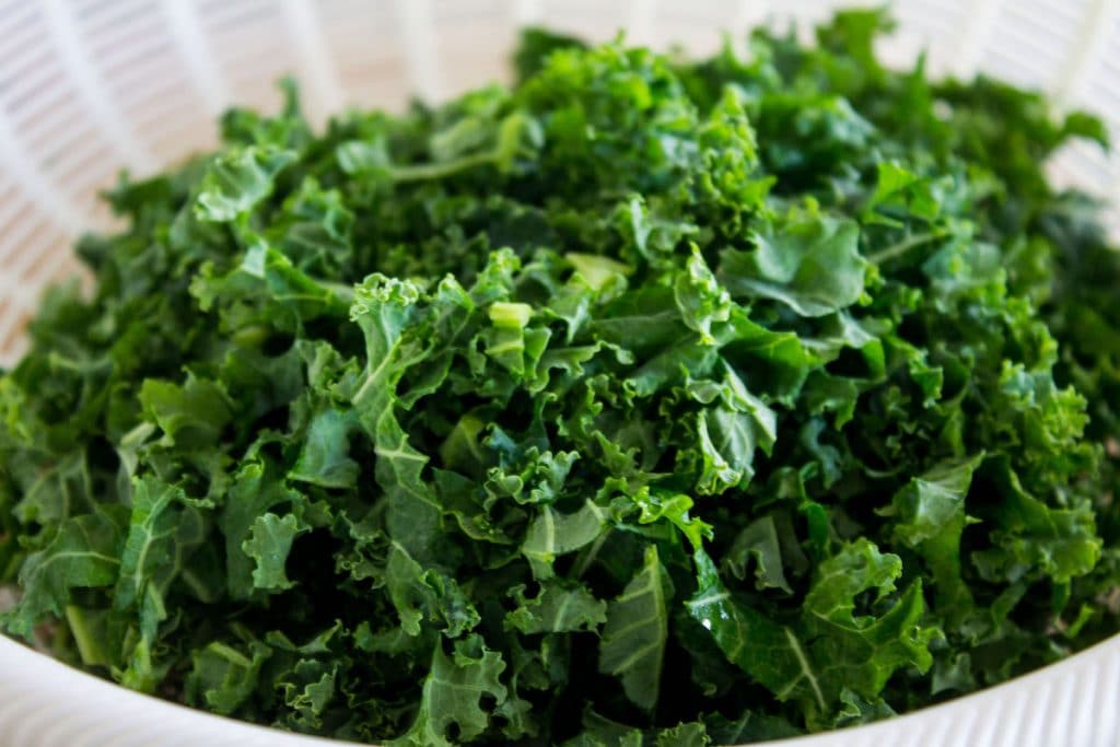 kale caesar salad chopped kale