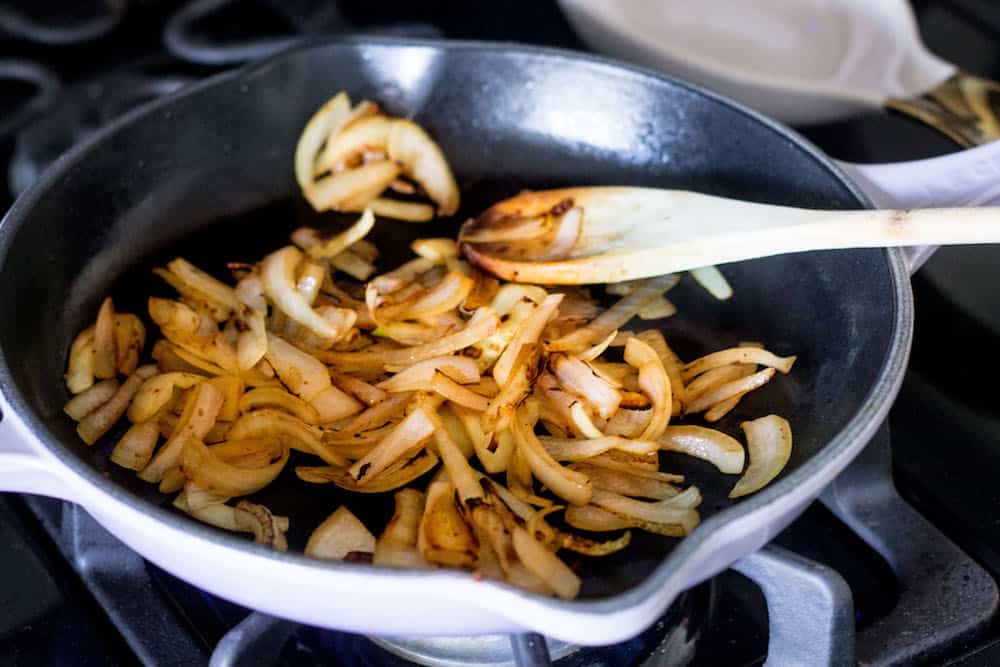 baked frittata caramelized onions