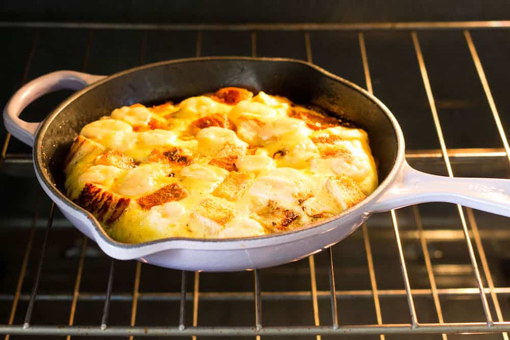 baked frittata in oven