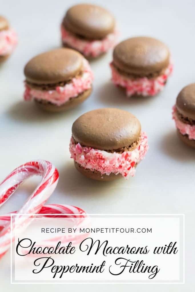 Chocolate Macarons Recipe with Peppermint Filling