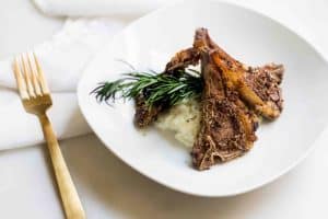 Lamb Chops Recipe with Herbes de Provence landscape shot