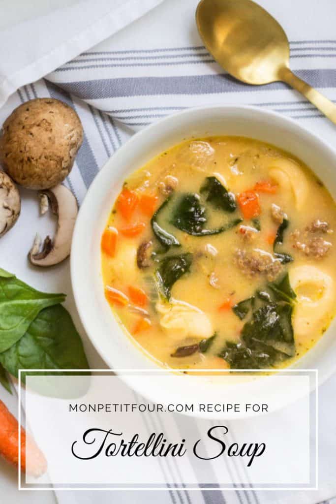 Tortellini Soup Recipe via MonPetitFour.com