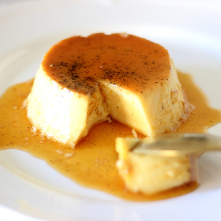 creme caramel split open image