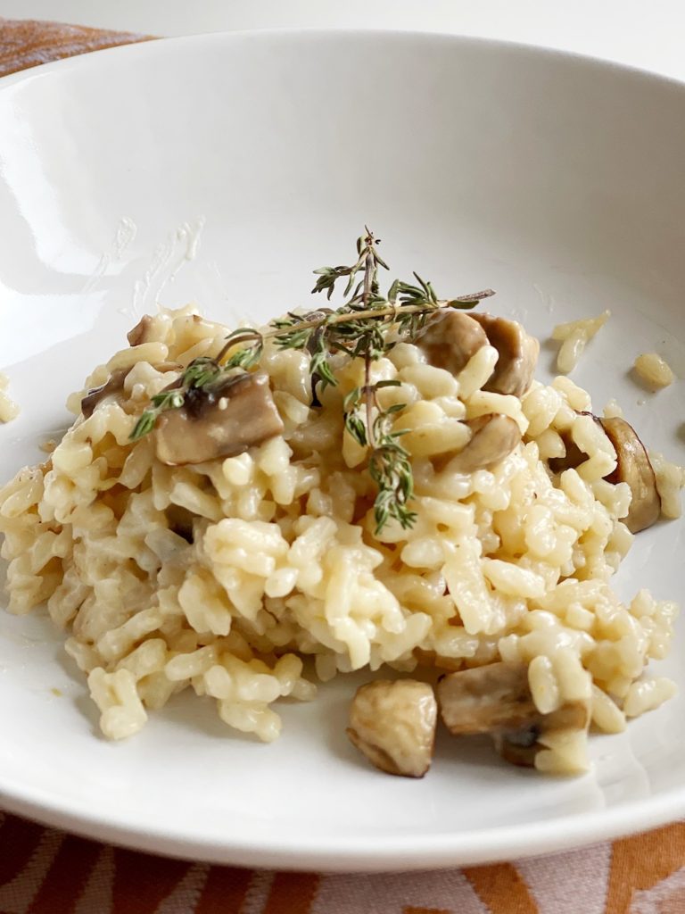 mushroom risotto image up close view