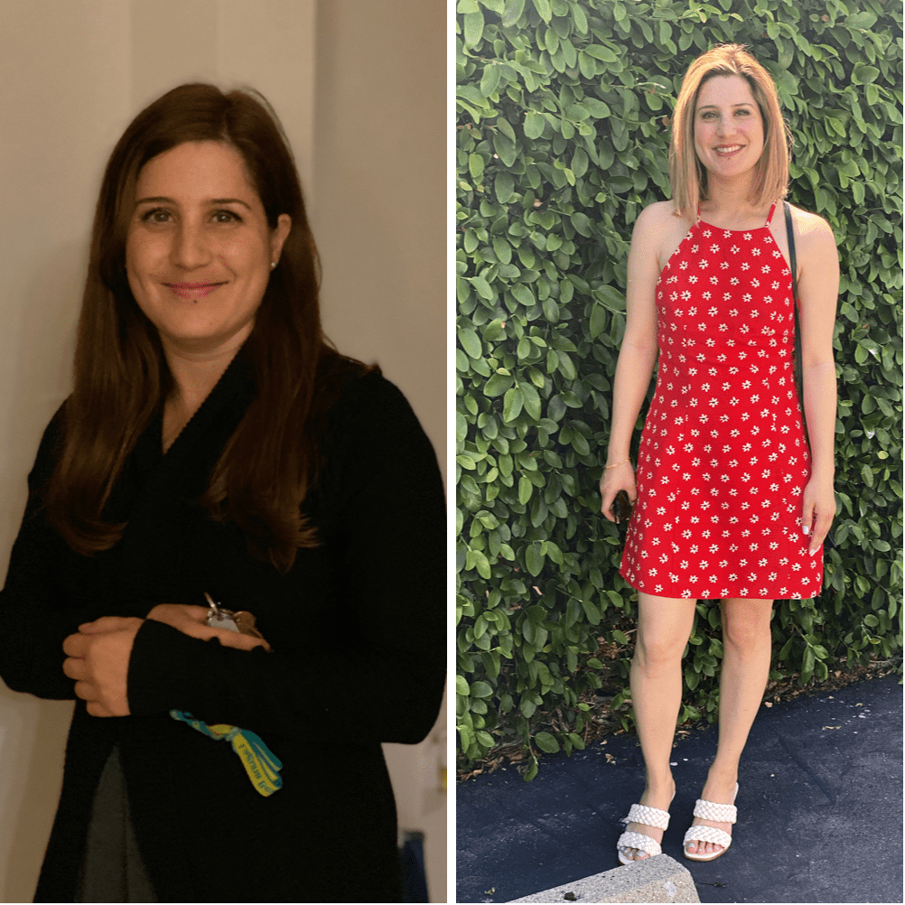 Coaching client Camellia before and after image