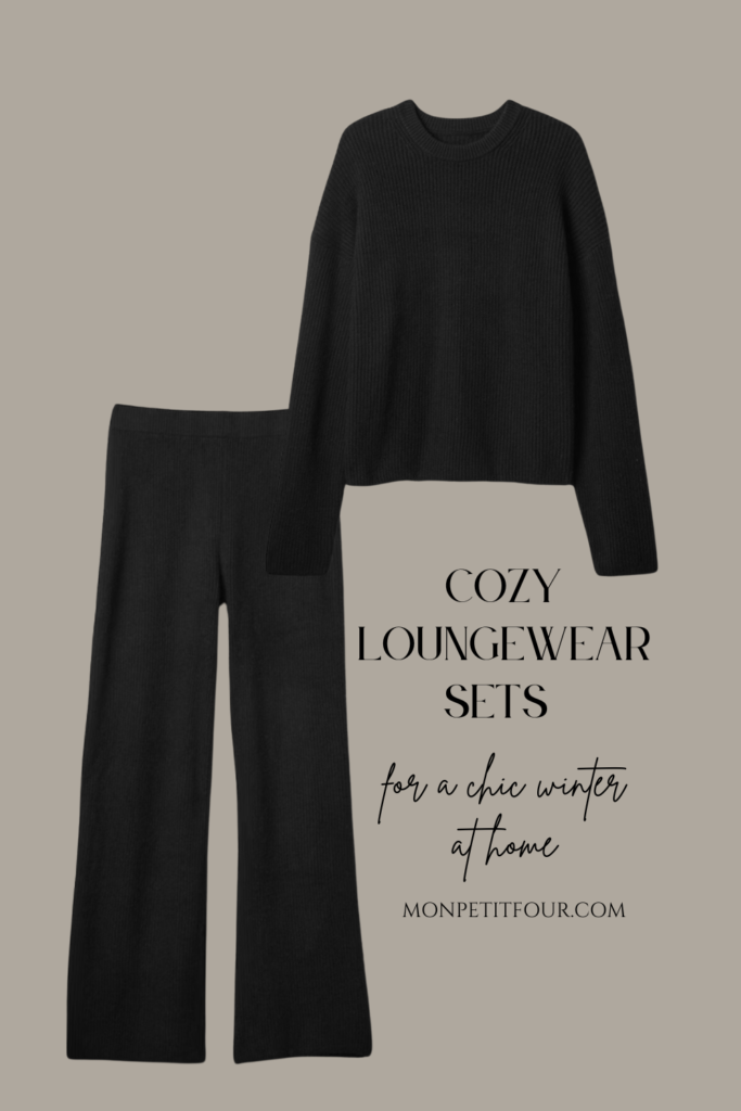 ribbed knit loungewear set