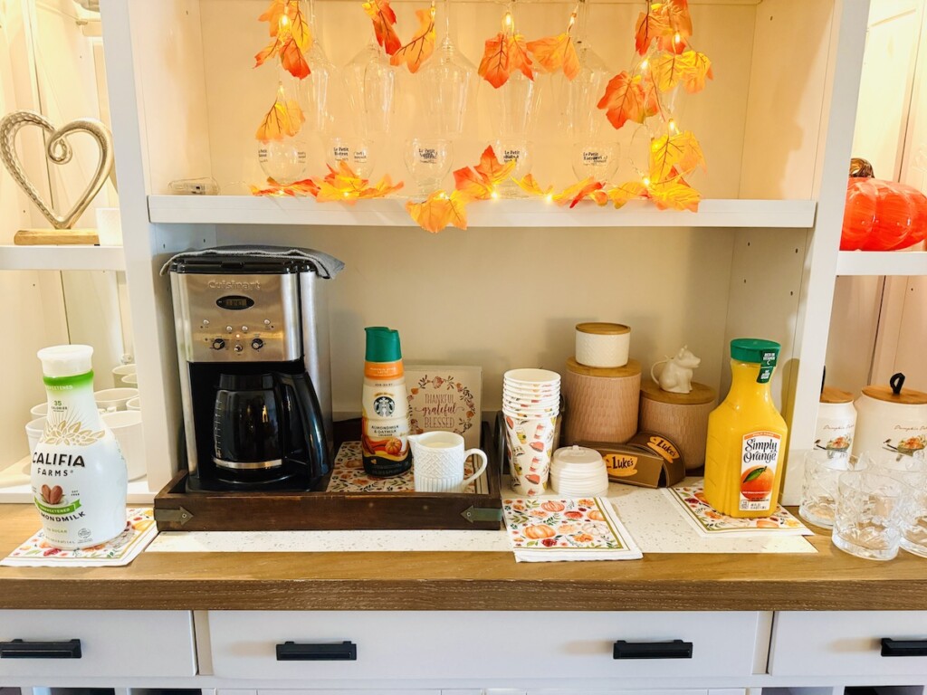 coffee station for fall brunch