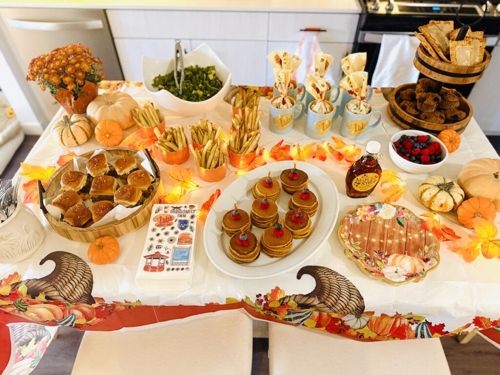 Gilmore Girls Party Fall brunch full spread