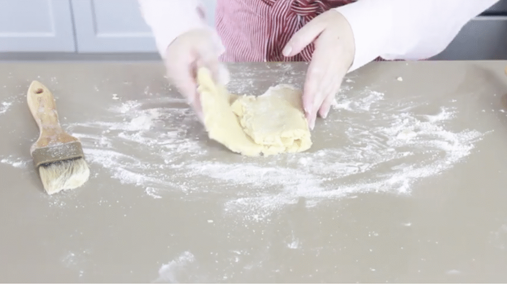 rough puff pastry being folded